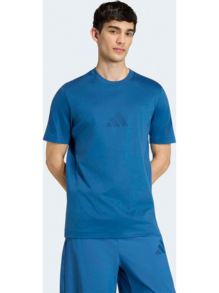 Adidas Sportswear Ανδρικό Αθλητικό T-Shirt Μπλε KR0204
