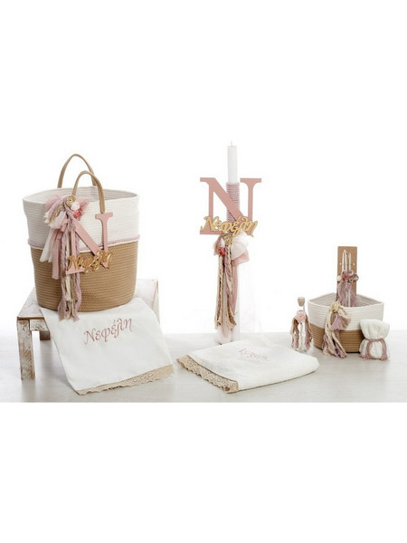 Bellissimo Σετ Βάπτισης με Θρανίο για Κορίτσι Signature Boho ΣΔΣ-2634
