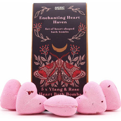Ancient Wisdom Enchanting Heart Heaven Bath Bombs 5x70gr