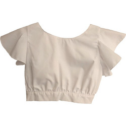 M&B Παιδικό Crop Top Κοντομάνικο Μπεζ 1836