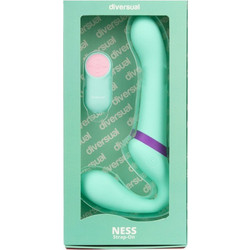 Diversual Ness Strapless Strap On 25cm με Δόνηση Πράσινο