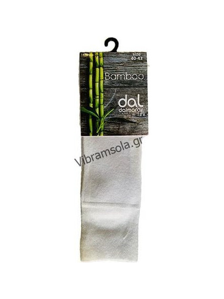 Dal Bamboo Ανδρικές Κάλτσες Ψηλές Λευκές 650