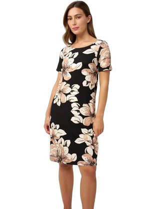 Vamp Mini Καλοκαιρινό Καθημερινό Φόρεμα Floral Μεταξωτό Μαύρο 24480