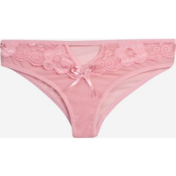 Cottonhill Romantic Γυναικείο Sexy Slip με Δαντέλα Ροζ CH4259