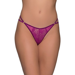 Milena By Paris Γυναικείο Sexy String με Δαντέλα Φούξια 7742