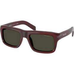 Prada PR11S 25J50X Ανδρικά Γυαλιά Ηλίου Τετράγωνα Κοκάλινα Μπορντό με Πράσινο Φακό