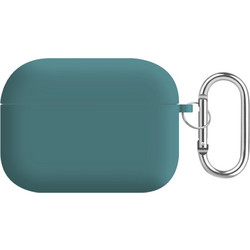 Sonique Soft Touch Θήκη Σιλικόνης με Γάντζο για Apple AirPods Pro 1 Σκούρο Πράσινο