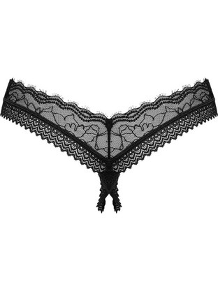 Obsessive Γυναικείο Sexy String Αυτοκινήτου με Δαντέλα Μαύρο 5901688254295