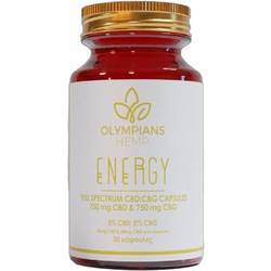 OlympiansHemp Energy 5% CBD & 5% CBG 30 Κάψουλες