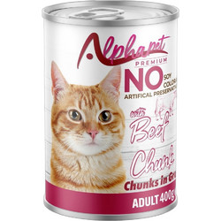 Alphapet Premium Adult Chunks with Beef in Gravy 400gr