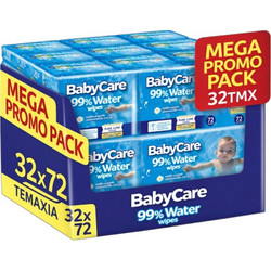 BabyCare Μωρομάντηλα με Νερό Χωρίς Οινόπνευμα & Parabens με Χαμομήλι 32x72τμχ