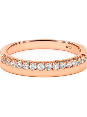 Diamonfire Γυναικείο Δαχτυλίδι Βεράκι από Ασήμι 925 Ροζ Χρυσό με Ζιργκόν 6121001082160