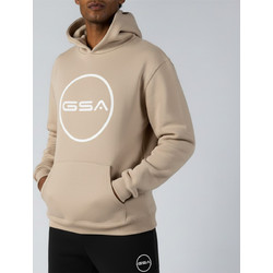 GSA Supercotton Ανδρικό Αθλητικό Φούτερ με Κουκούλα Μπεζ 346385-5666