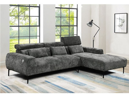 Woodwell Elora Γωνιακός Καναπές Αριστερή Γωνία Γκρι 261x171x95cm Ε9504,12