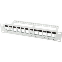 Lanberg PPKS-9112-S Patch Panel Keystone Rack 1U 10" 12 Θυρών Unshielded