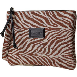 Fragola PC023TEX Tiger Γυναικείο Νεσεσέρ με Θήκες 25x3x20cm Πορτοκαλί