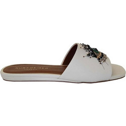 Kurt Geiger Δερμάτινα Γυναικεία Σανδάλια με Στρας Μπεζ 9787941109-41