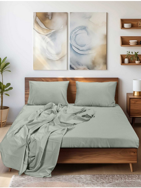 MADI Σεντόνι Μονό με Λάστιχο 100x200+35 Sleek Mint