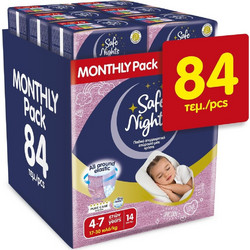 Babylino Kids Safe Pants Nights Girl 4-7y Πάνες Βρακάκι 17-30kg 84τμχ