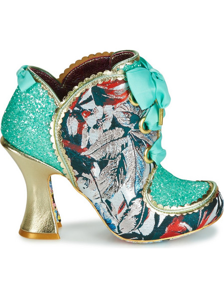Irregular Choice Γόβες Δερμάτινες με Χοντρό Ψηλό Τακούνι Τιρκουάζ 3234-04-F