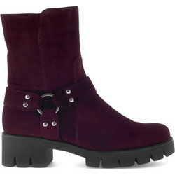 Gabor Γυναικεία Μποτάκια Biker Suede Μωβ με Χοντρό Χαμηλό Τακούνι 51713-15