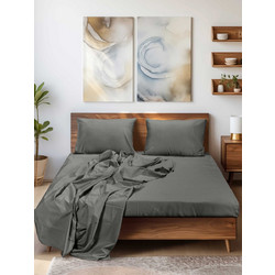 MADI Σεντόνι Μονό με Λάστιχο 100x200+35 Sleek Grey