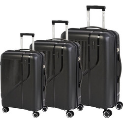 Bartuggi 724-106 Σετ Βαλίτσες 3τμχ Μαύρες
