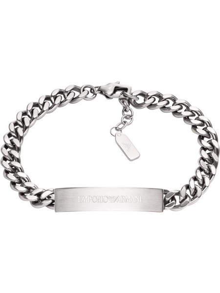 Emporio Armani Ανδρικό Βραχιόλι Ταυτότητα από Ατσάλι Ασημί EGS3304040