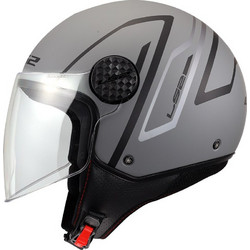 LS2 OF558 Sphere Lux II Minim Grey Black Κράνος Μηχανής Jet 1000gr