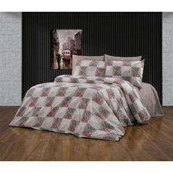 Dimcol Σετ Σεντόνια Υπέρδιπλα 240x270 Κλεοπάτρα 611 Red Black