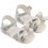 Babywalker Βαπτιστικά Πέδιλα για Κορίτσι Υφασμάτινα Ασημί PRI2655