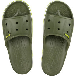 Crocs Bayaband Ανδρικές Παντόφλες Καλοκαιρινές Ανατομικές Κολυμβητηρίου Χακί 205392-309