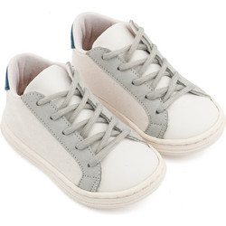 Babywalker Βαπτιστικά Sneakers για Αγόρι Ανατομικά Λευκά Γκρι BS3039
