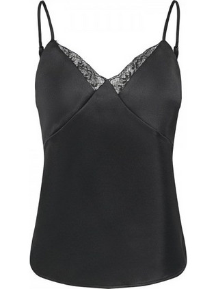 Only Faraya Γυναικείο Καλοκαιρινό Lingerie Top Σατέν Μαύρο 15380254