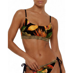 Bluepoint Bikini Top Μπουστάκι Μαύρο Πολύχρωμο 26066056-02