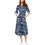 Heavy Tools Violetta Midi Καθημερινό Φόρεμα Σεμιζιέ Navy Μπλε T50049