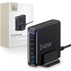 Tech-Protect DC240W Βάση Φόρτισης με 2 Θύρες USB-A & 4 Θύρες USB-C 240W Power Delivery