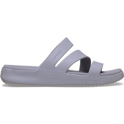 Crocs Getaway Strappy Γυναικείες Παντόφλες Καλοκαιρινές Ανατομικές Αντιολισθητικές Γκρι 209587-5PS