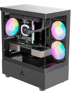 Spire U20M Black Gaming Midi Tower Κουτί Υπολογιστή RGB με Πλαϊνό Παράθυρο