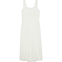 Vero Moda Midi Καλοκαιρινό Καθημερινό Φόρεμα Μεταξωτό Λευκό 10341721