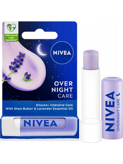 Nivea Over Night Care Lip Balm με Χρώμα 4.8gr
