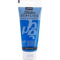 Pebeo Studio Acrylics 49 Primary Cyan Ακρυλικό Χρώμα Ζωγραφικής 100ml