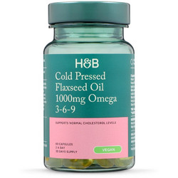 Holland & Barrett Cold Pressed Flaxseed Oil Omega 3-6-9 Έλαιο Λιναρόσπορου 1000mg 60 Κάψουλες