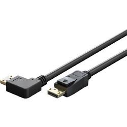 Goobay Καλώδιο DisplayPort 2.1 to DisplayPort Male Angle 90° 2m Black 77053