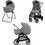 Inglesina Aptica Duo 2026 Καρότσι Μωρού 2 σε 1 Grey