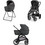 Inglesina Aptica XT Duo 2026 Καρότσι Μωρού 2 σε 1 Magnet Grey Black