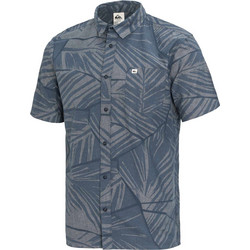 Quiksilver Ανδρικό Πουκάμισο Βαμβακερό Κοντομάνικο Κανονική Γραμμή Πετρόλ EQYWT04682-KTP6
