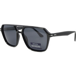 Invu IB22625 A Ανδρικά Γυαλιά Ηλίου Aviator Κοκάλινα Μαύρα με Μαύρο Φακό