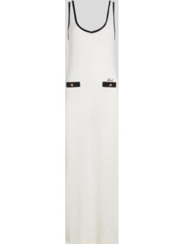 Karl Lagerfeld Midi Καλοκαιρινό Καθημερινό Φόρεμα Λευκό B2W46061-809