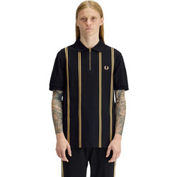 Fred Perry Ανδρική Μπλούζα Polo Κοντομάνικη Μαύρη M2419-90A